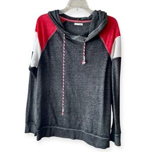 Maurices Red and Gray Hoodie with Drawstring